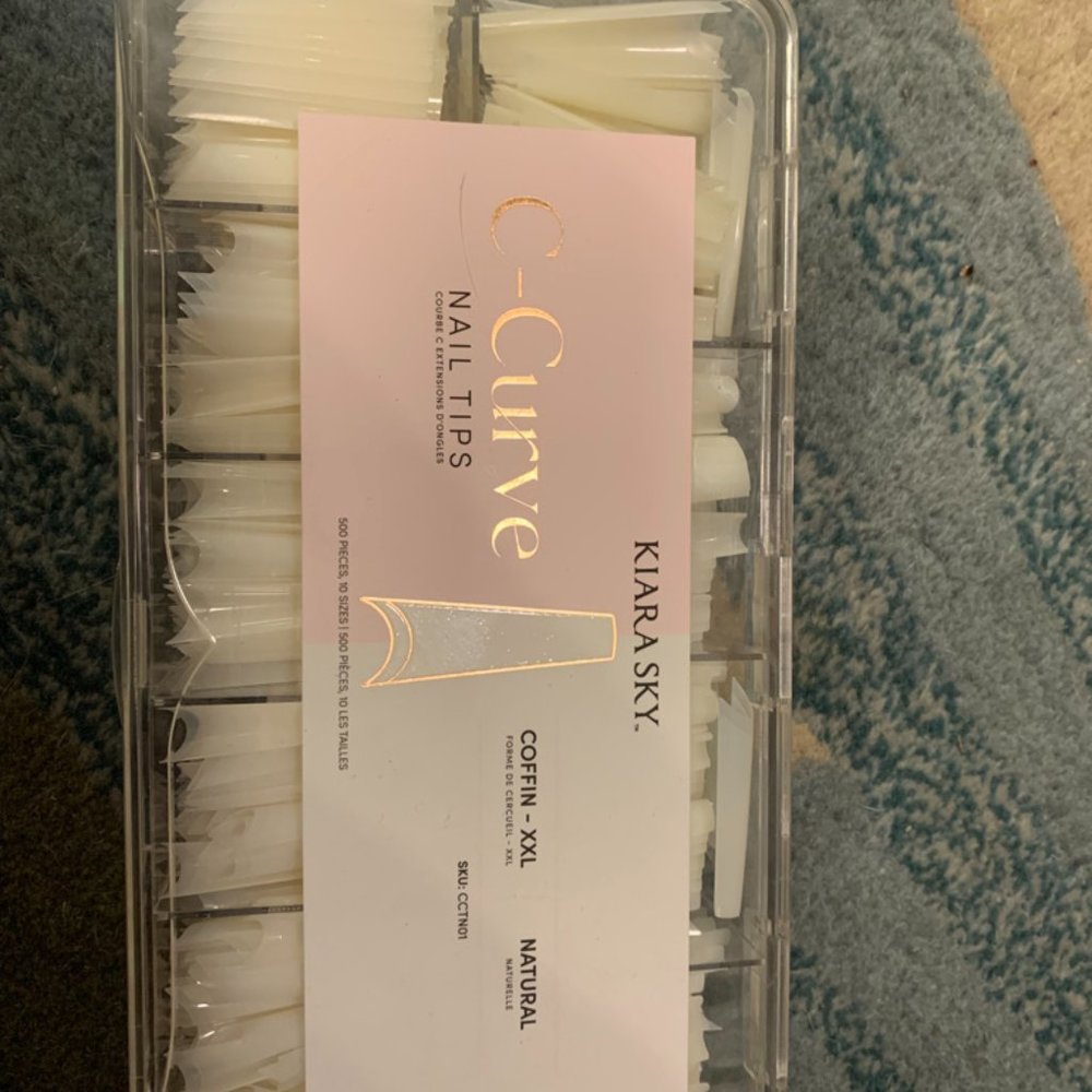 Kiara Sky C-Curve Coffin XXL Nail Tips NWOT